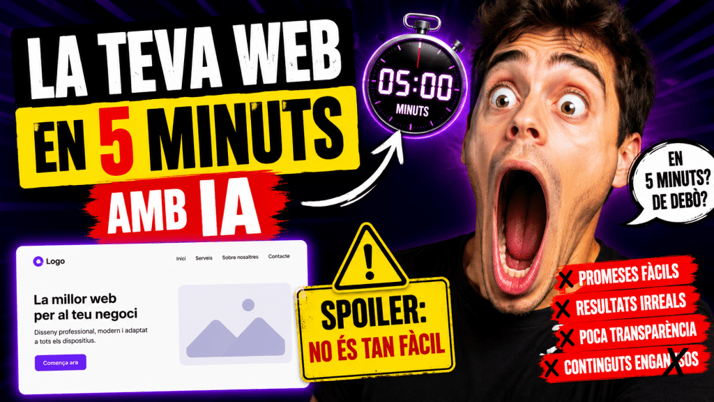 La gran mentida de les webs “en 5 minuts”: per què la rapidesa no és qualitat digital